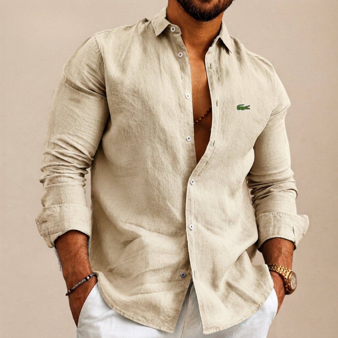 Button-Up Shirt with a Relaxed Fit - Clearance Sale
