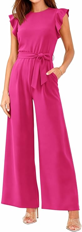 Victoria - Belted Wide-Leg Jumpsuit