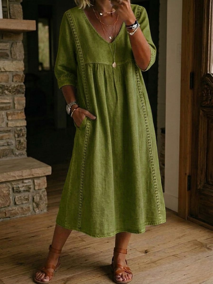 HAZEL | A-Line Midi Dress For Relaxed Summer Style