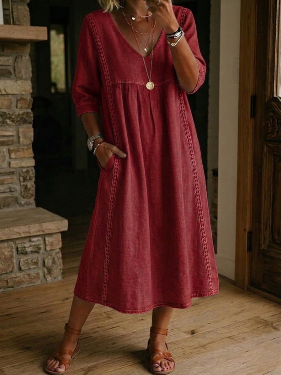 HAZEL | A-Line Midi Dress For Relaxed Summer Style
