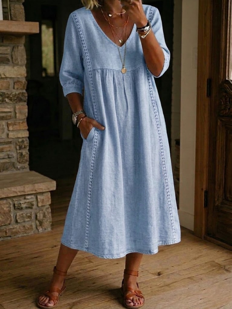 HAZEL | A-Line Midi Dress For Relaxed Summer Style