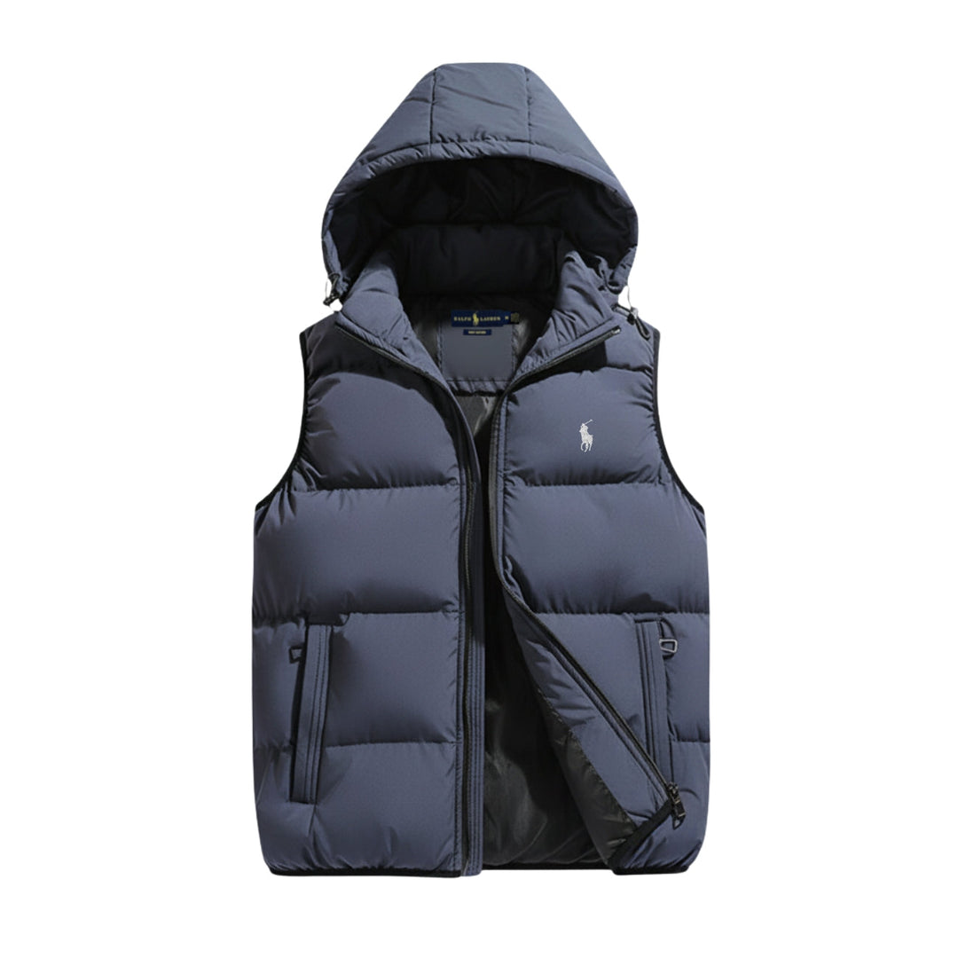 Padded vest with hood - Clearance Sale