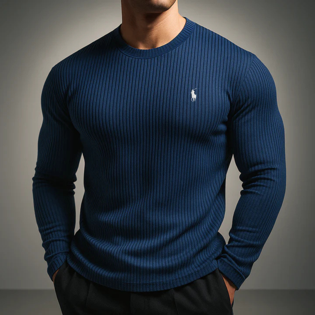 Ribbed Performance Long-Sleeve Knit - Clearance Sale