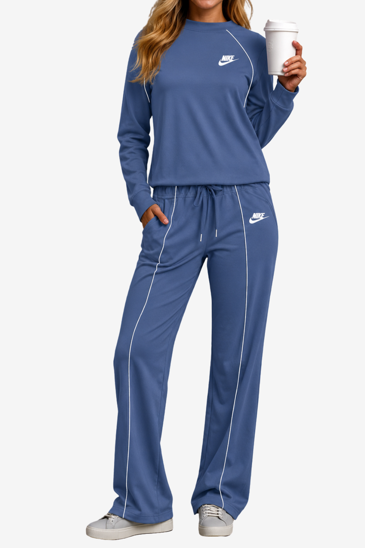 Retro-Piping Knit Lounge Set - Clearance Sale