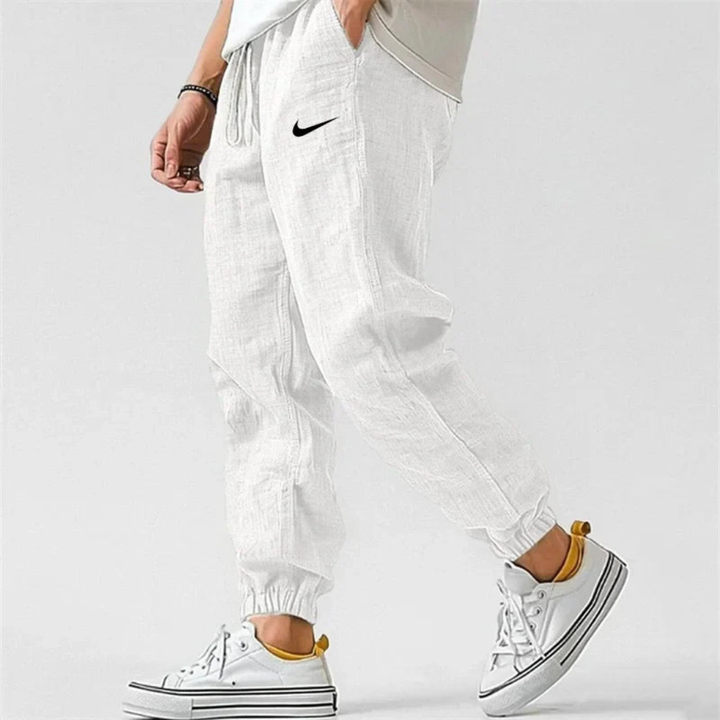 Relaxed Fit Linen Jogger Pants - Clearance Sale