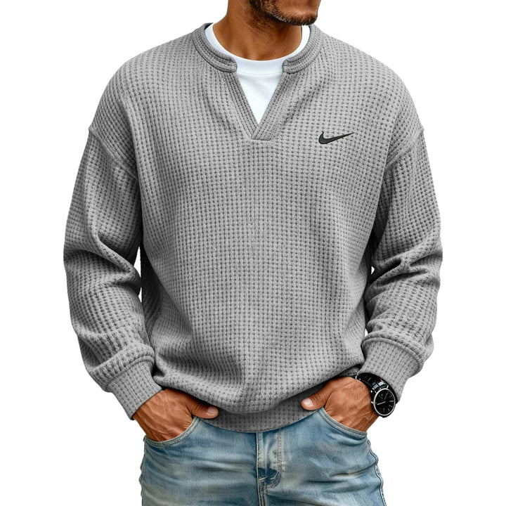 Textured V-Neck Sweatshirt - CLEARANCE SALE