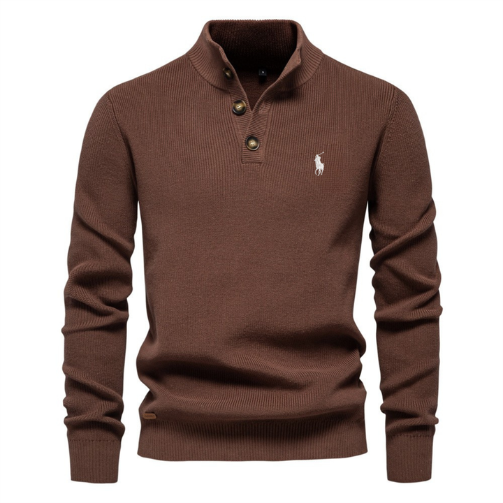 Premium Knit Henley Sweater || Clearance Sale