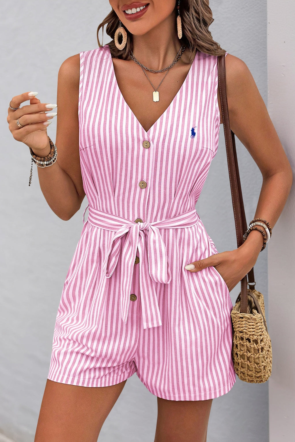 Striped Chic Romper - Clearance Sale