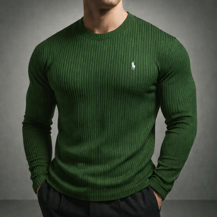Ribbed Performance Long-Sleeve Knit - Clearance Sale