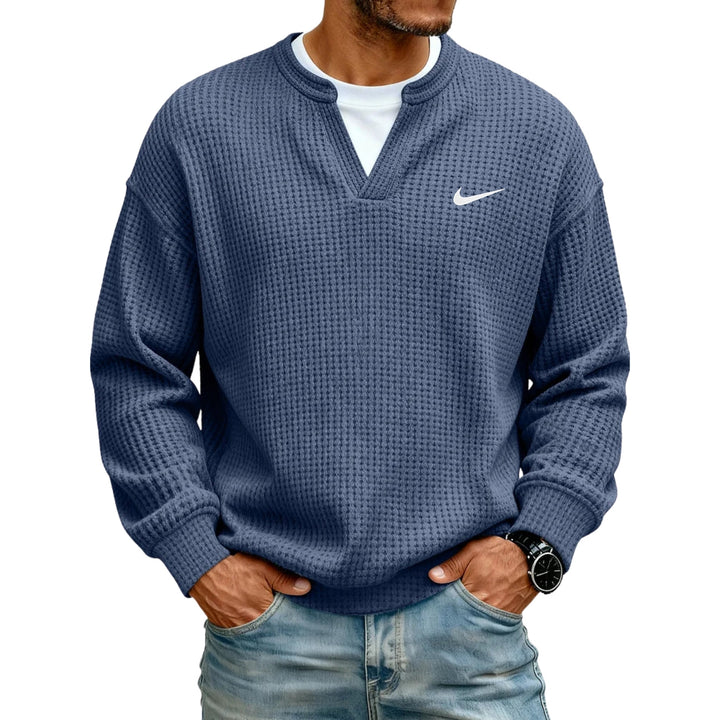 Textured V-Neck Sweatshirt - CLEARANCE SALE