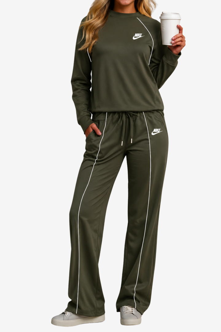 Retro-Piping Knit Lounge Set - Clearance Sale