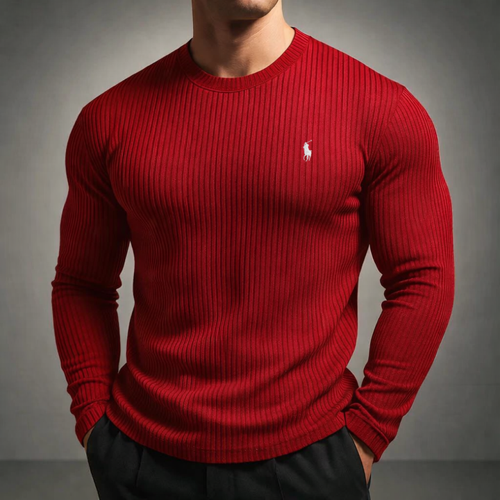 Ribbed Performance Long-Sleeve Knit - Clearance Sale