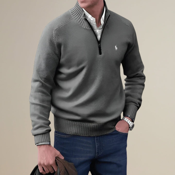 Knitted Half-Zip Sweater - Clearance Sale