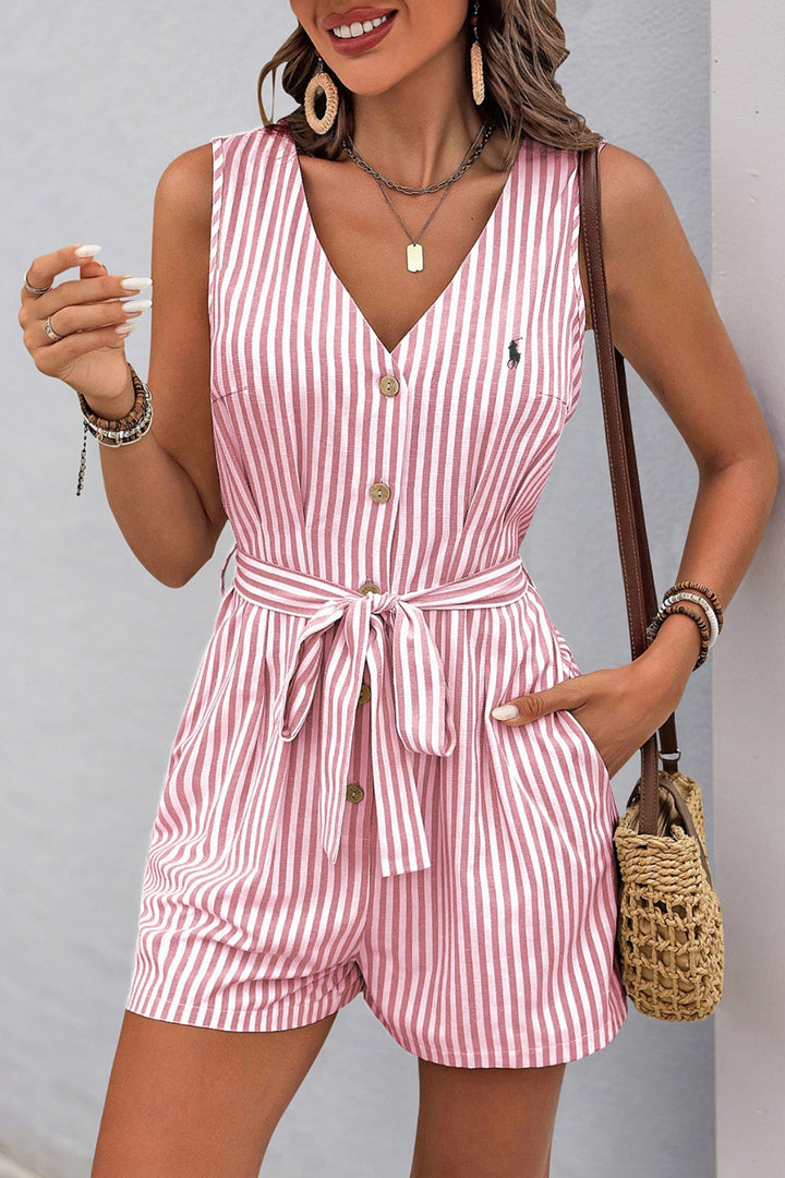 Striped Chic Romper - Clearance Sale