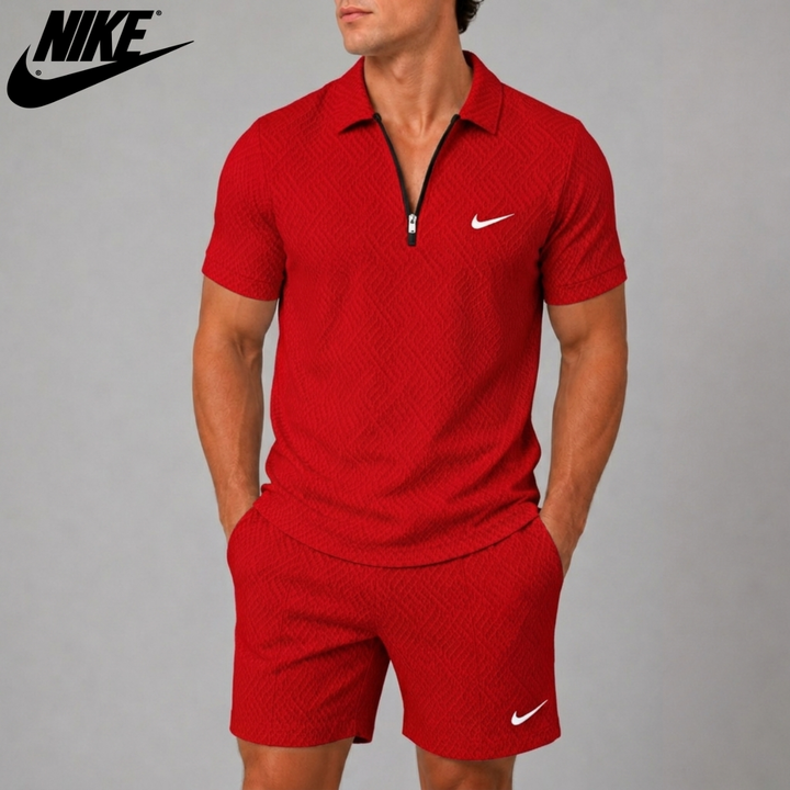 Zippered Polo &amp; Shorts Set || CLEARANCE SALE