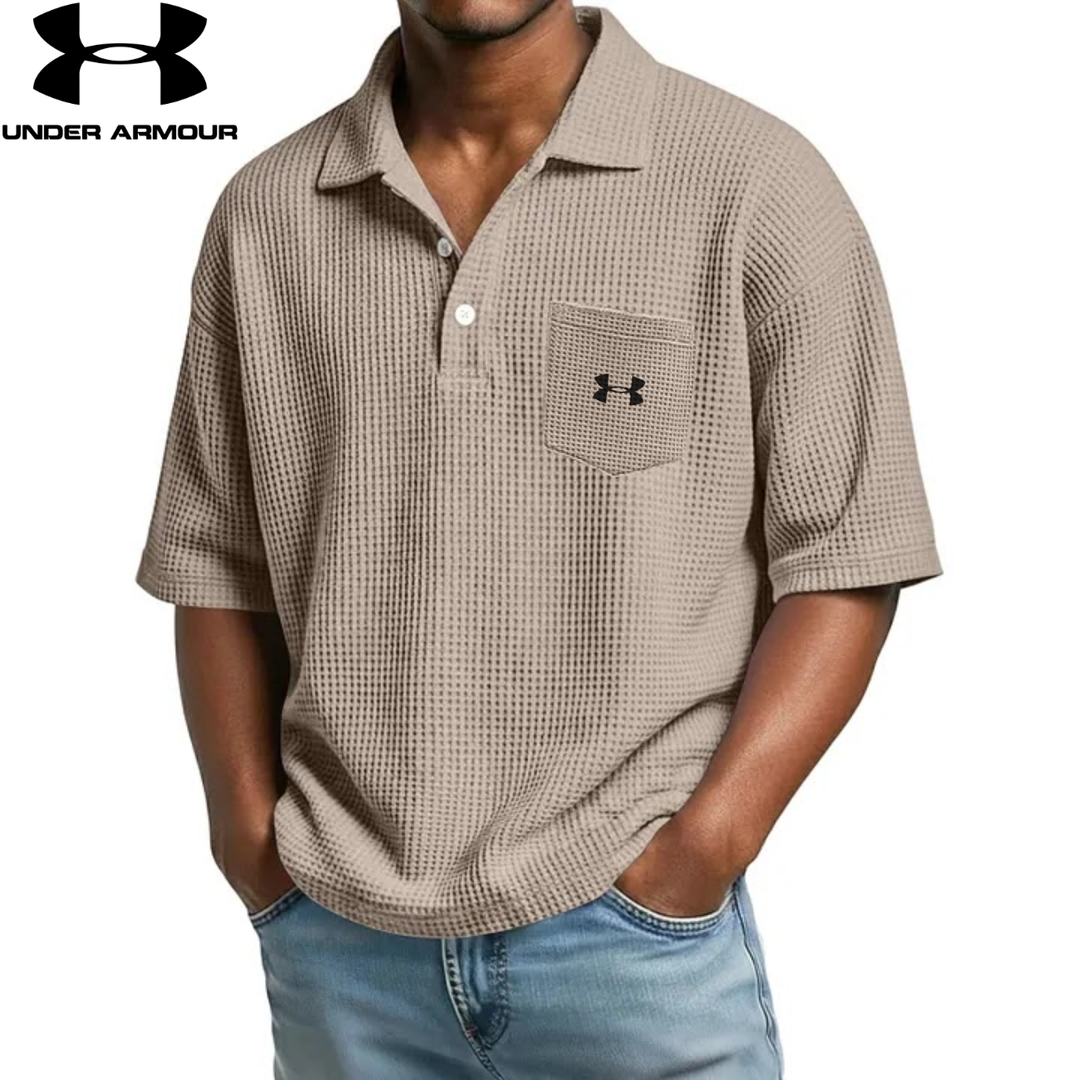 Textured Short-Sleeve Polo || Clearance Sale