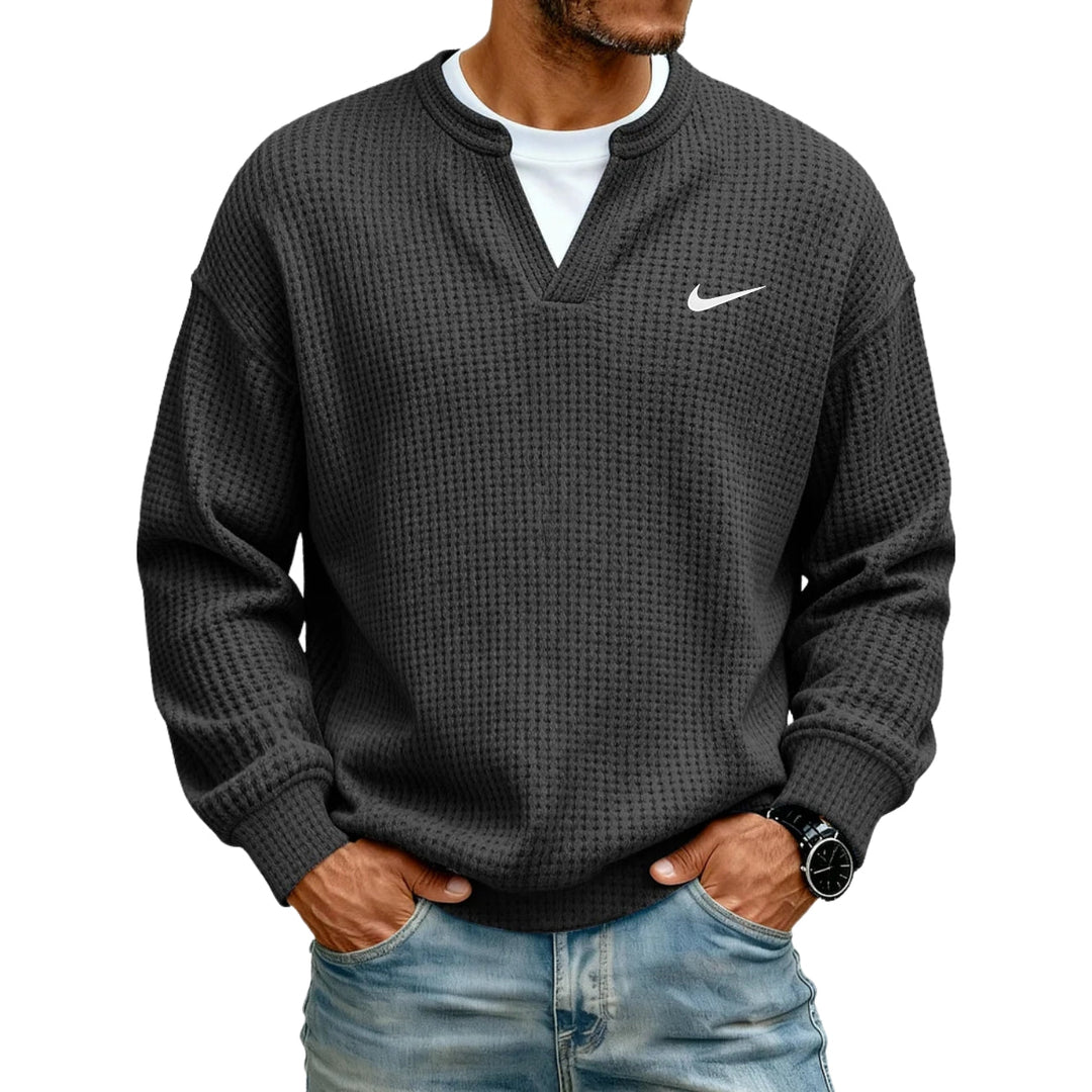 Textured V-Neck Sweatshirt - CLEARANCE SALE