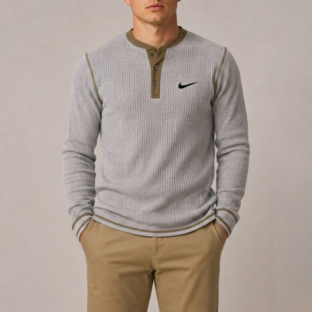 Ribbed Henley Knit - Clearance Sale