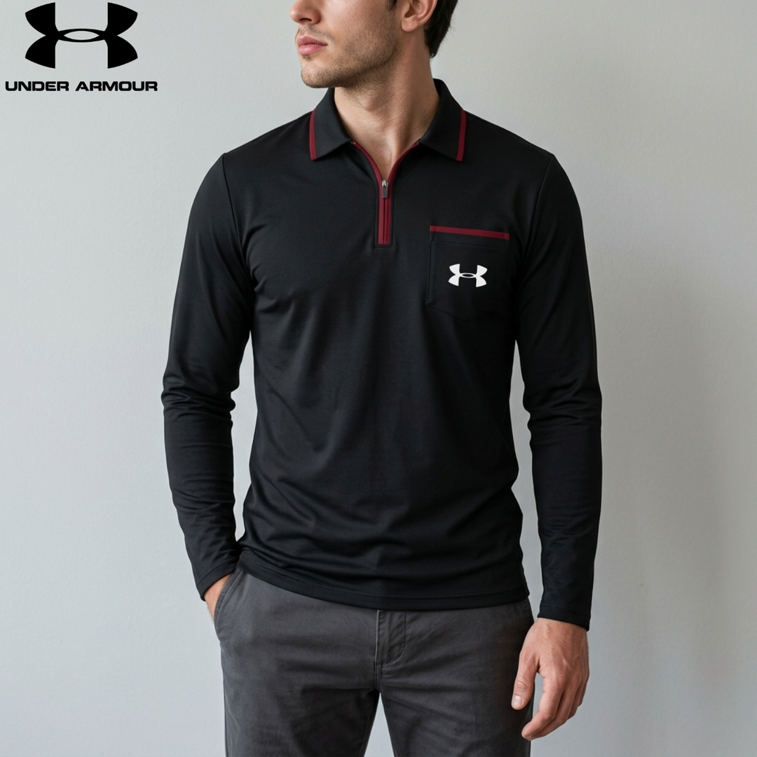 Quarter-Zip Full Sleeve Polo || Clearance Sale