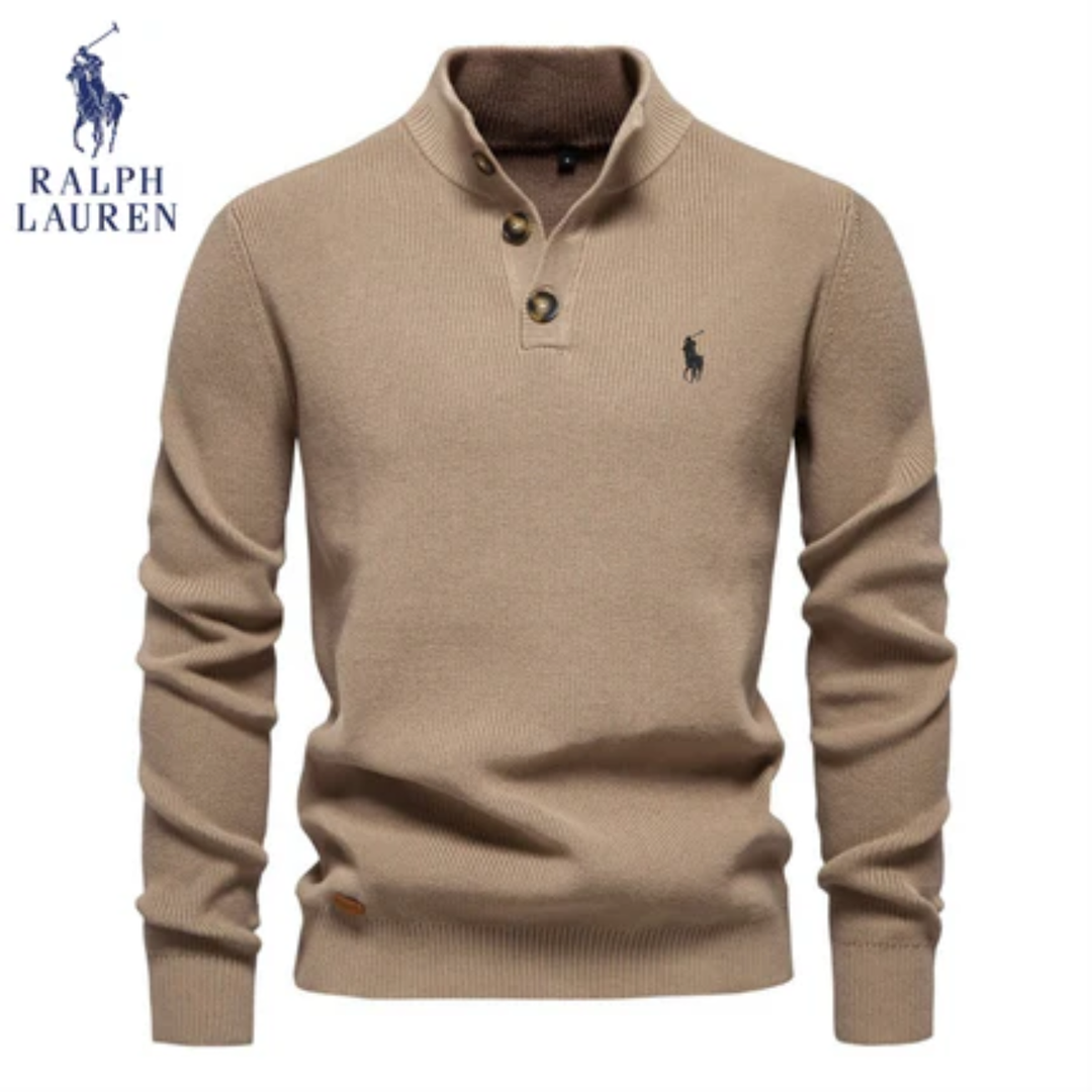 Premium Knit Henley Sweater - Clearance Sale