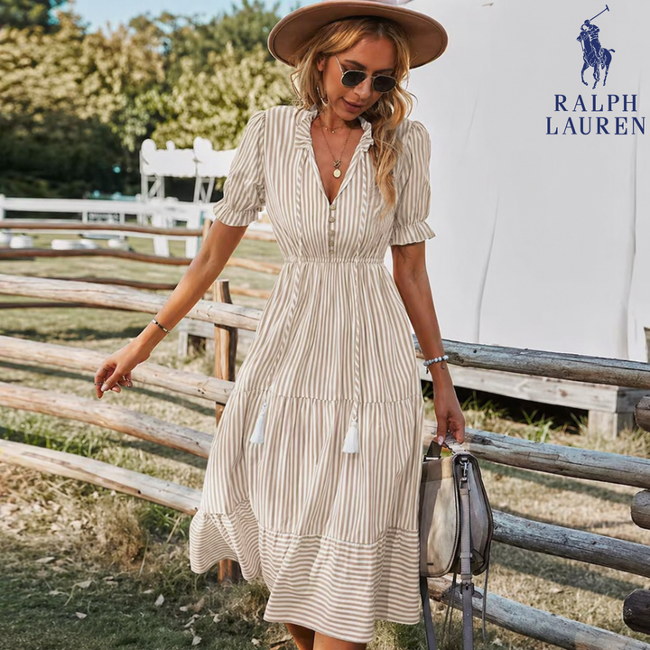 Summer Breeze Striped Midi Dress || Clearance Sale