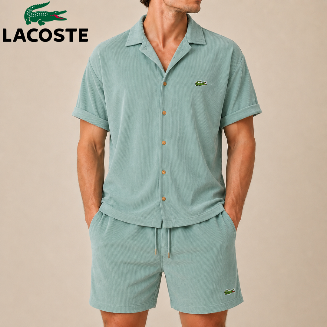 Corduroy Collar Shorts Set || Clearance Sale