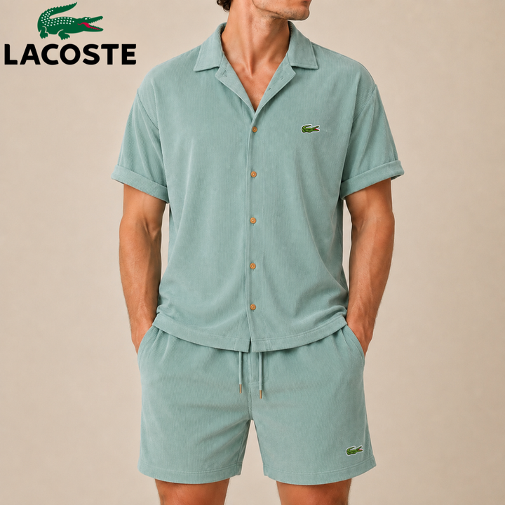 Corduroy Collar Shorts Set || Clearance Sale
