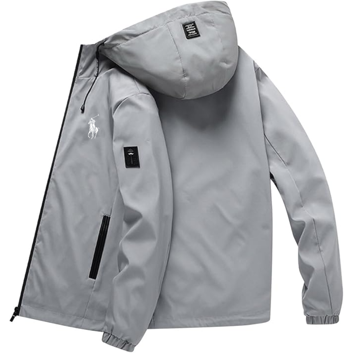 Urban-Style Technical Hooded Jacket
