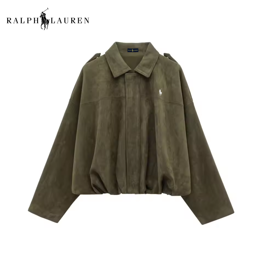 Classic Suede Bomber Jacket || Clearance Sale