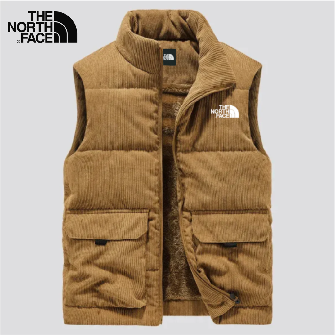 Corduroy Insulated Vest with Plush Lining - Clearance Sale