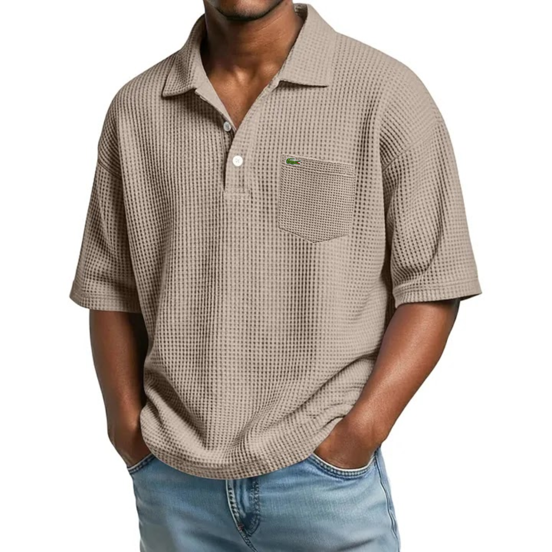 Textured Short-Sleeve Polo - Clearance Sale