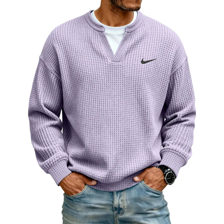 Textured V-Neck Sweatshirt - CLEARANCE SALE