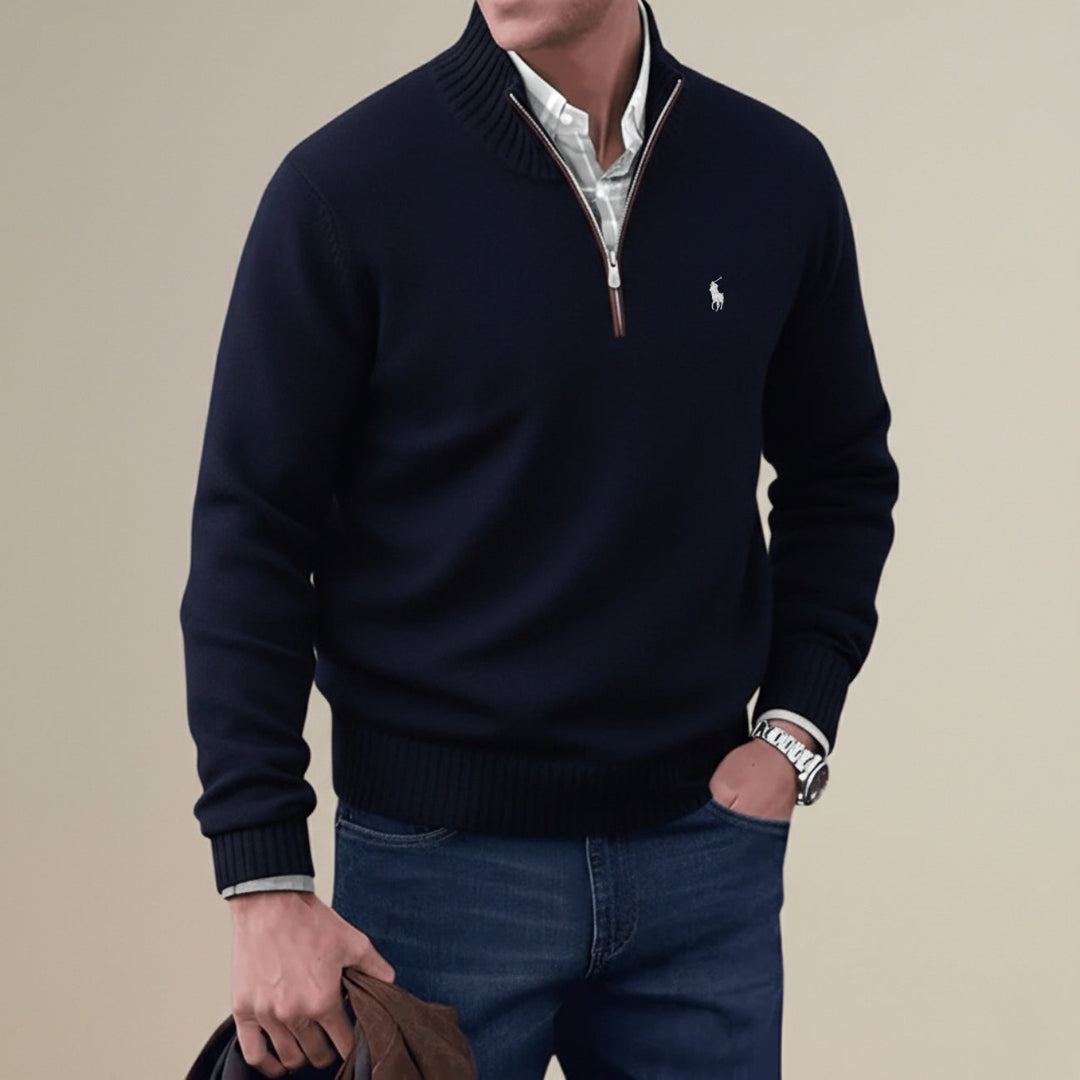 Knitted Half-Zip Sweater - Clearance Sale