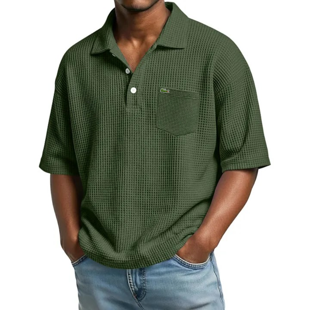Textured Short-Sleeve Polo - Clearance Sale