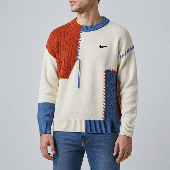 Casual Patchwork Sweater - Clearance Sale