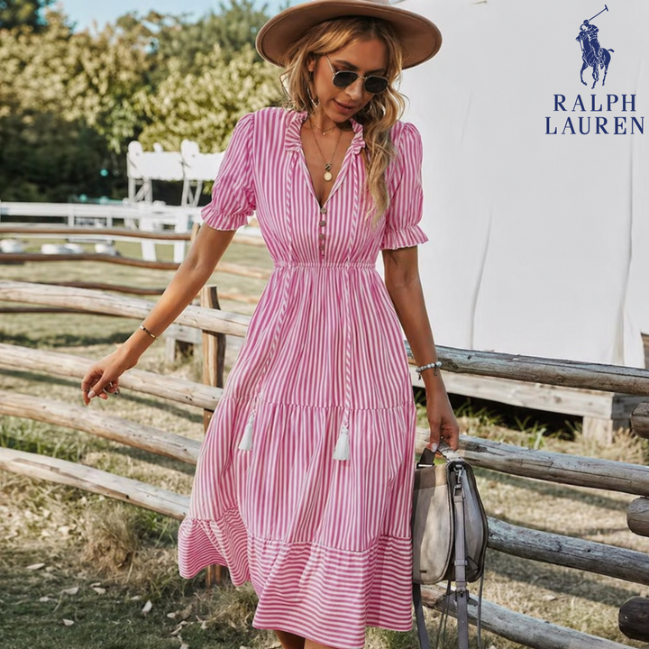 Summer Breeze Striped Midi Dress || Clearance Sale