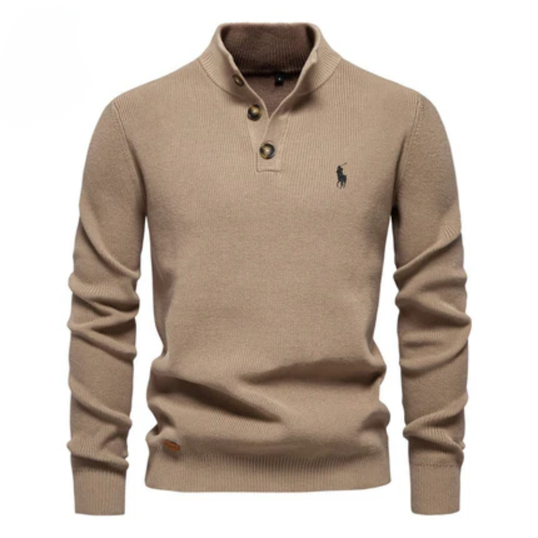 Premium Knit Henley Sweater || Clearance Sale