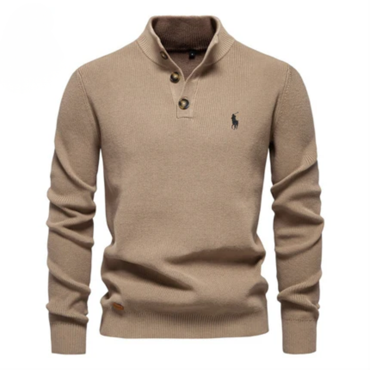 Premium Knit Henley Sweater || Clearance Sale