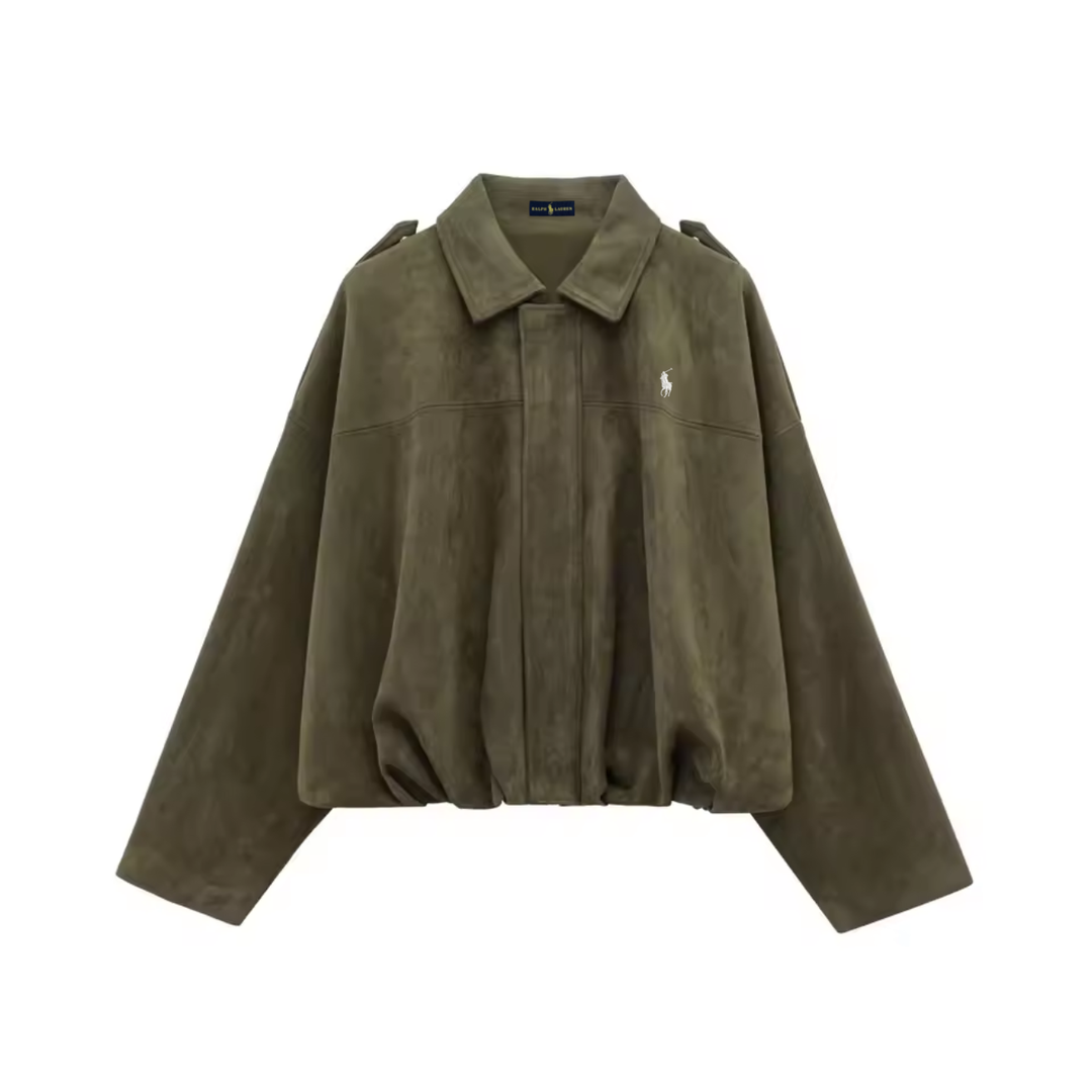 Classic Suede Bomber Jacket - Clearance Sale