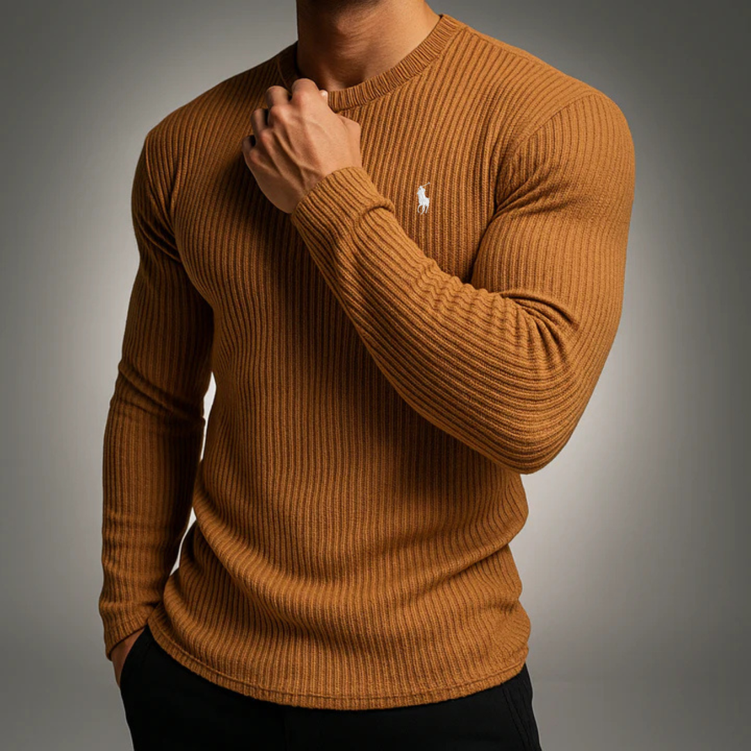 Ribbed Performance Long-Sleeve Knit - Clearance Sale
