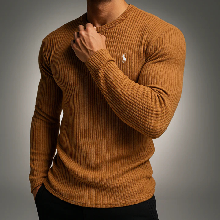 Ribbed Performance Long-Sleeve Knit - Clearance Sale