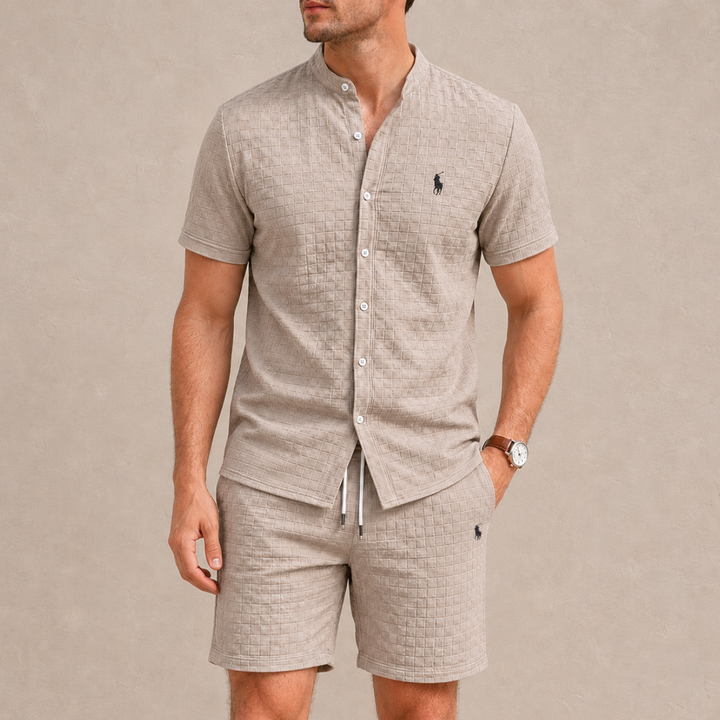 Mandarin Collar Summer Set - Clearance Sale