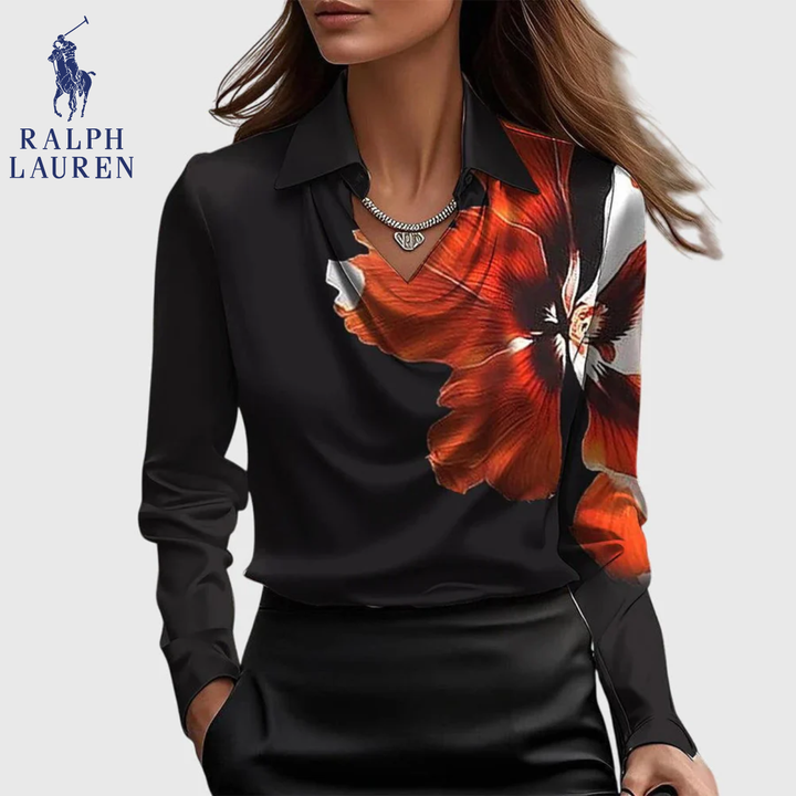 Silk Floral Blouse || Clearance Sale