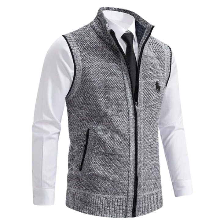Men Classic Knit Zip-Up Vest || Clearance Sale