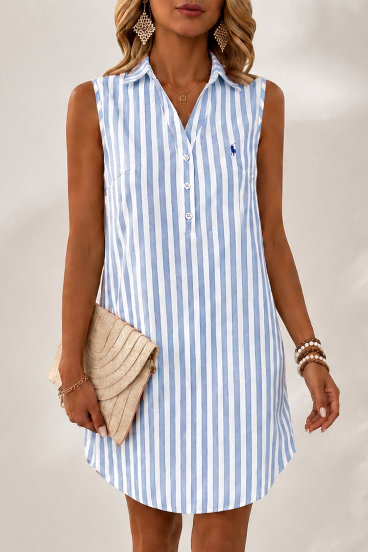 Luna Stripe Shirt Dress - Clearance Sale
