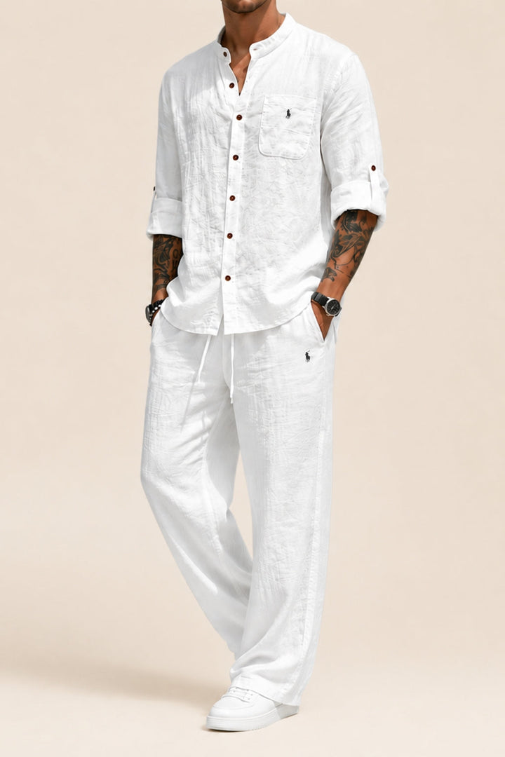 Linen-Cotton Casual Two-Piece Set - Clearance Sale