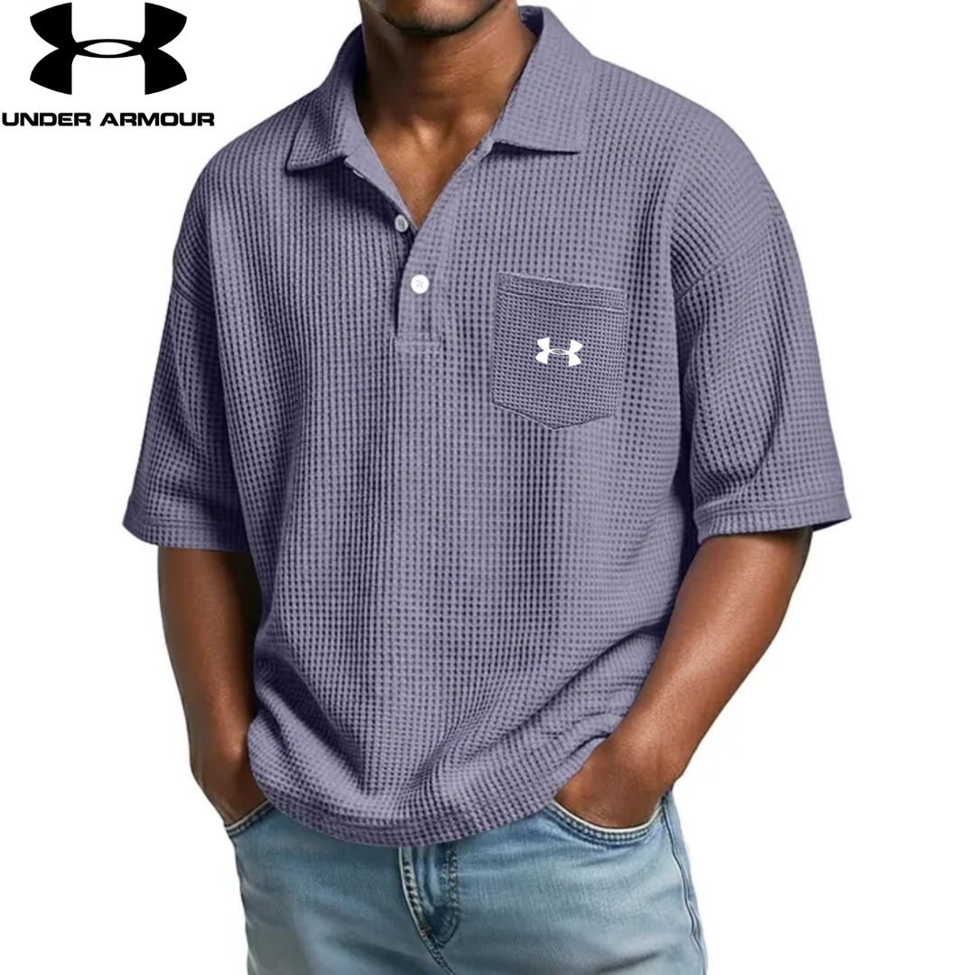 Textured Short-Sleeve Polo || Clearance Sale