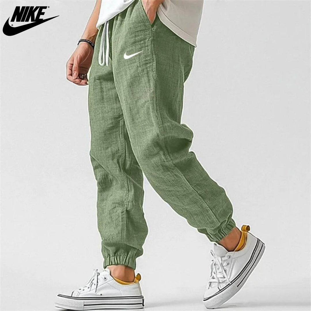Relaxed Fit Linen Jogger Pants || Clearance Sale