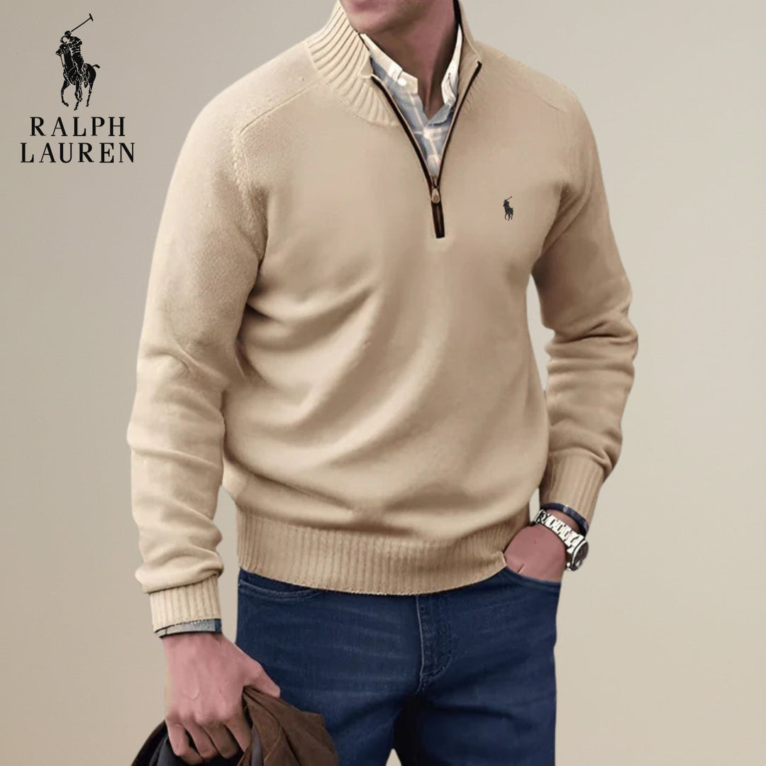 Knitted Half-Zip Sweater || Clearance Sale