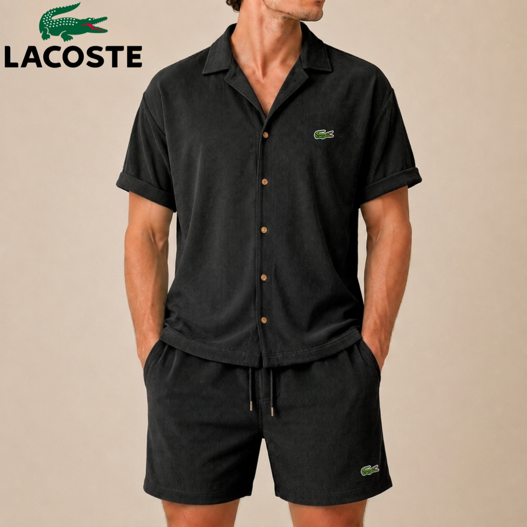 Corduroy Collar Shorts Set || Clearance Sale